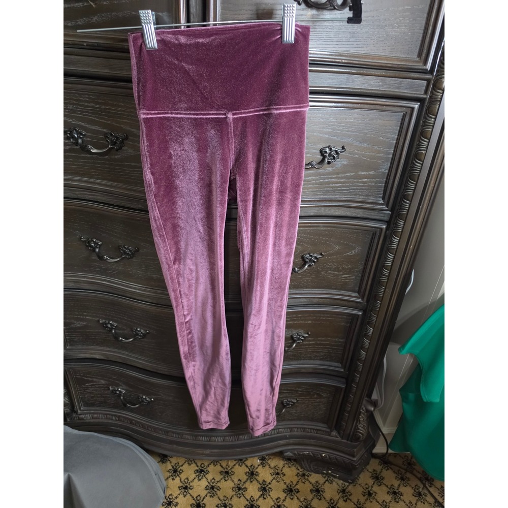 Lululemon Wunder Under High-Rise Velvet Tights Purple Leggings Size 4 LW5CCJS